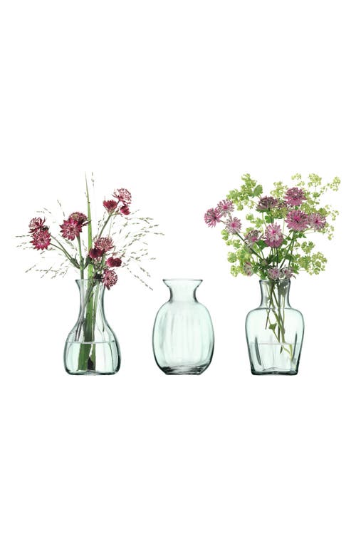 Lsa Set Of 3 Glass Vases In Clear
