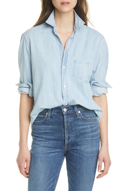 Frank & Eileen Cotton Chambray Button-Up Shirt in Classic Blue Wash