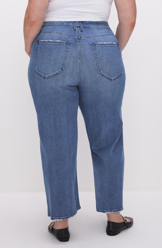 Shop Good American Good Waist Crop Palazzo Jeans In Indigo338