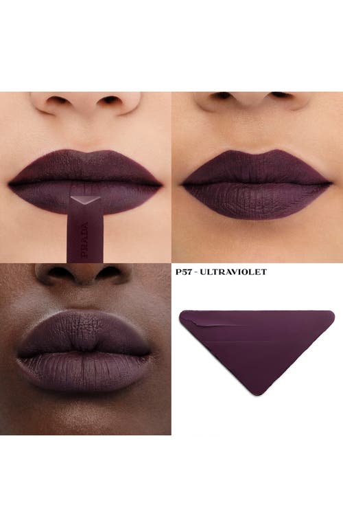 Prada Monochrome Hyper Matte Refillable Lipstick In P57 Ultraviolet - Purple