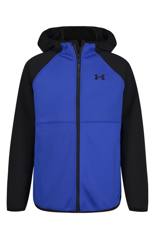 Under Armour Kids' Soft Shell Water Repellent Hooded Jacket in Team Royal