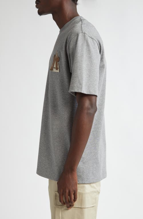 Moncler Logo Appliqué T-shirt In Light Grey