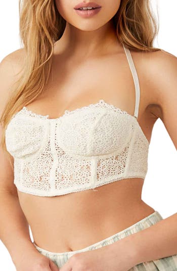 Free People Strech Lace Adella Corset Strapless Bra