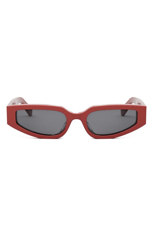 Celine Triomphe 54mm Geometric Sunglasses In Red