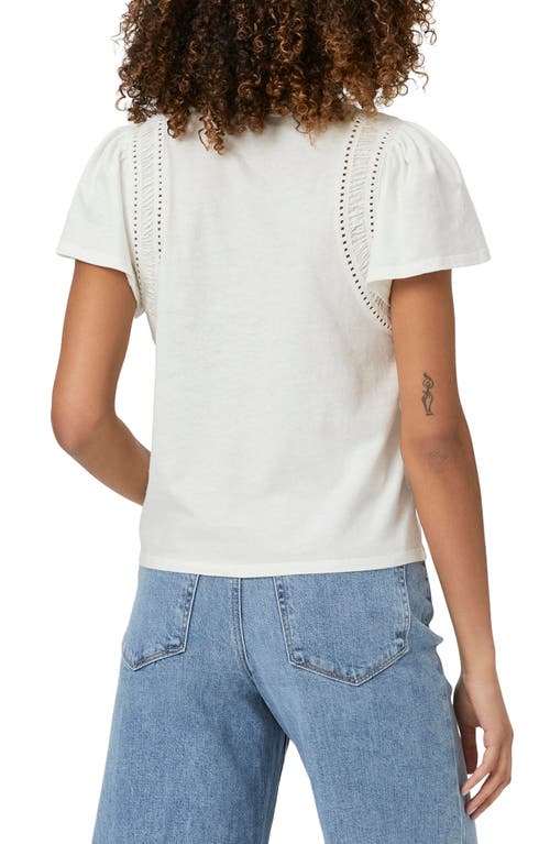 Shop Paige Paisley Flutter Sleeve T-shirt In Off White