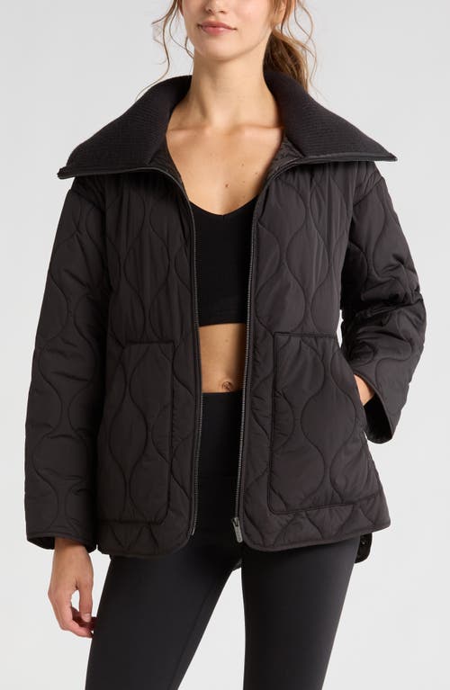 Zella Onion Quilted Jacket In Black