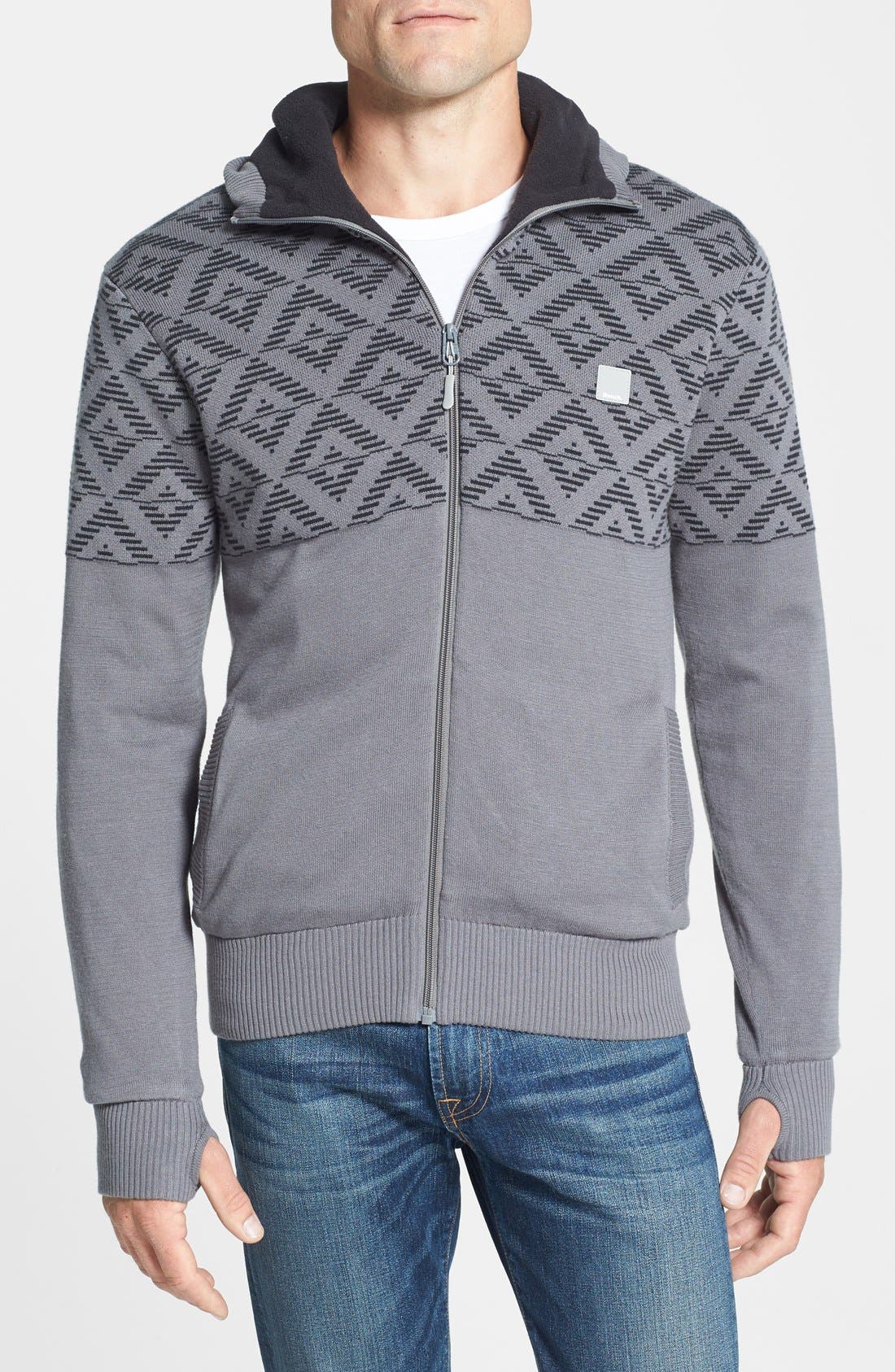 bench zip up sweater