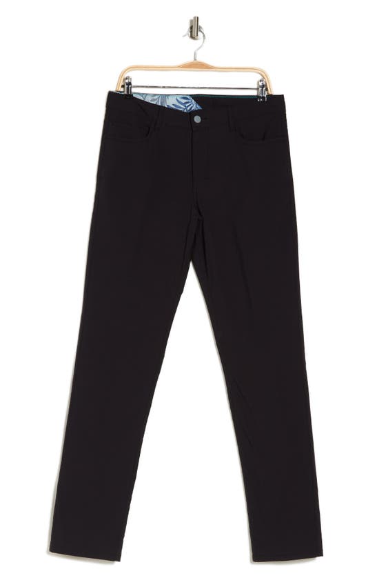 Shop Vintage 1946 Flat Front Slim Leg Performance Twill Pants In Black