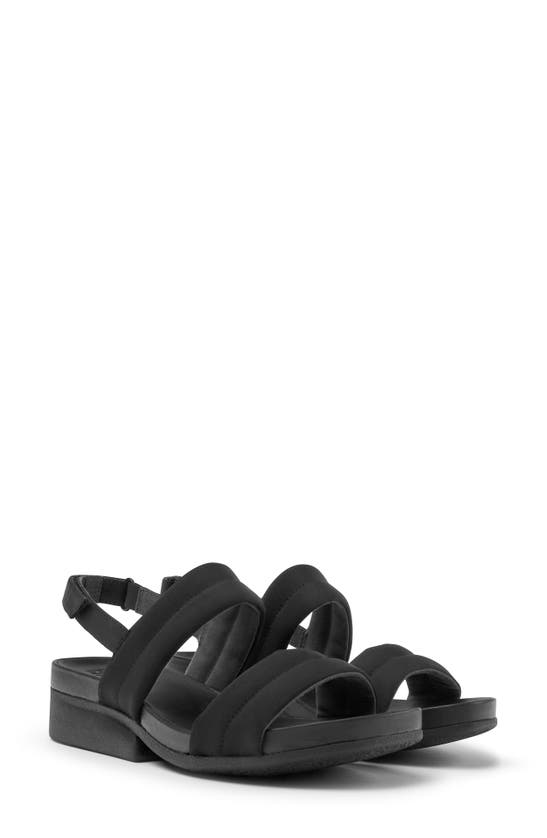 Camper Kaah Wedge Slingback Sandal In Black