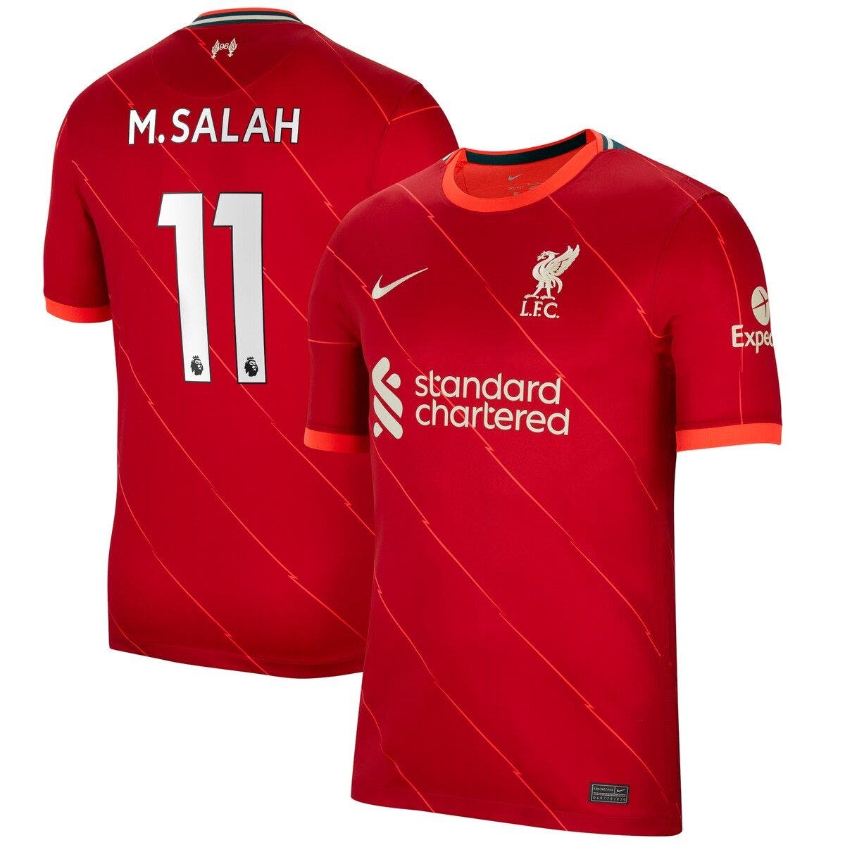 Nike Men's Nike Mohamed Salah Red Liverpool 2021/22 Home Breathe