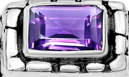 Samuel B. Sterling Silver Rectangle Ring In Purple