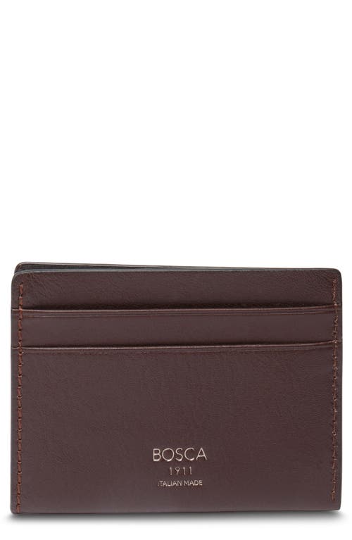 Bosca Weekend Leather Wallet in Dark Brown
