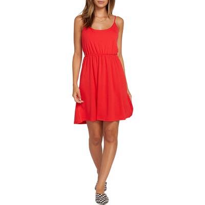 Plus Size Volcom Le Fresh Cutout Minidress, Red