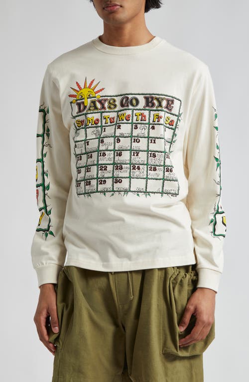 Story mfg. Grateful Calendar Long Sleeve Graphic T-Shirt Ecru Days Go Bye at Nordstrom,