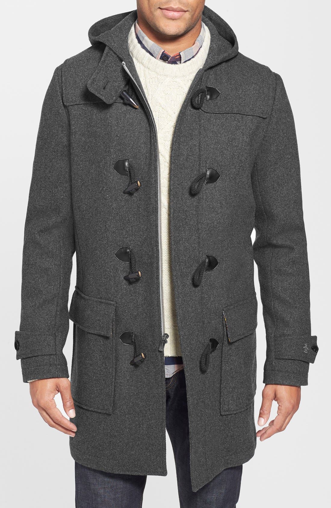 Original Penguin 'Paddington' Wool Blend Toggle Coat Nordstrom