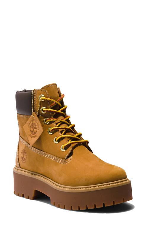 Timberland Stone Street Waterproof Platform Boot Wheat Nubuck at Nordstrom,