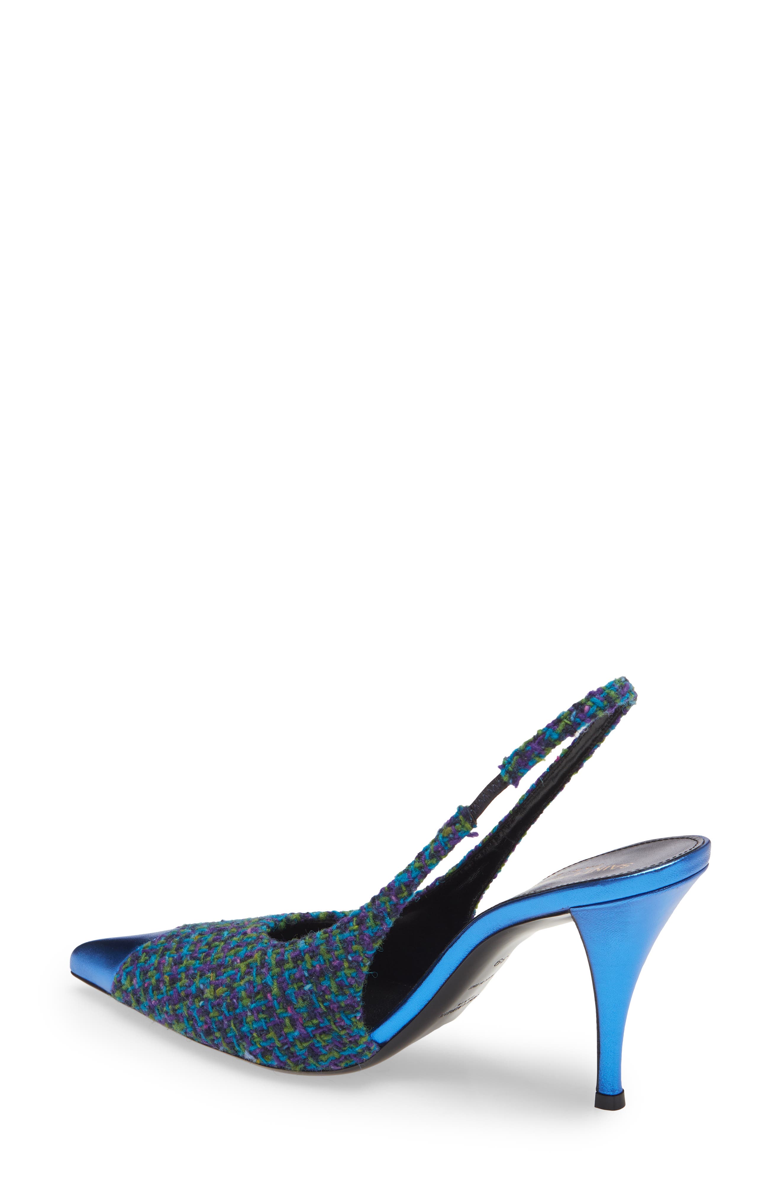 cobalt blue slingback shoes