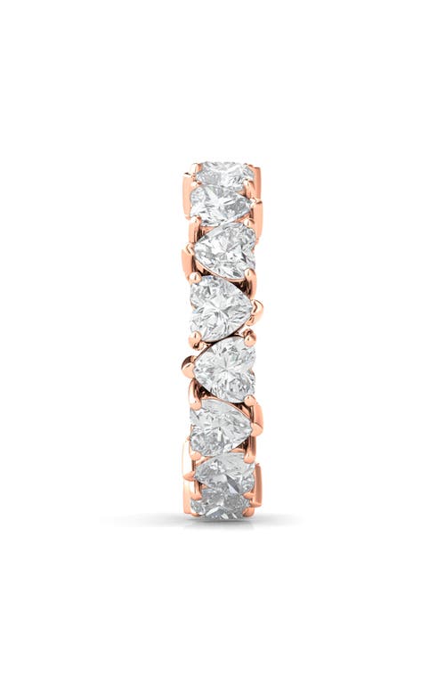 Hautecarat Alternating Hearts Lab Created Diamond Eternity Ring In Rose Gold