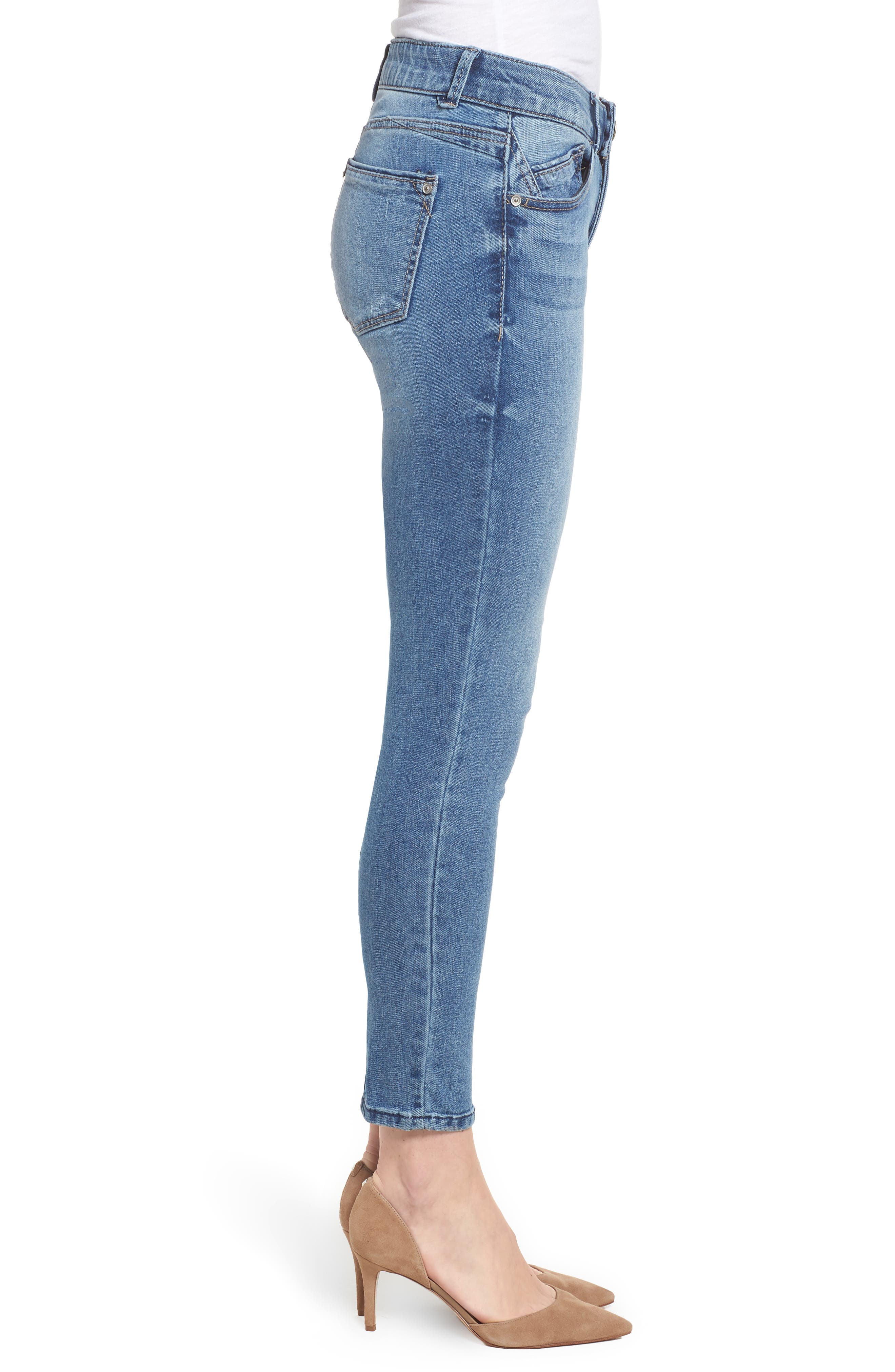 ankle skimming jeans