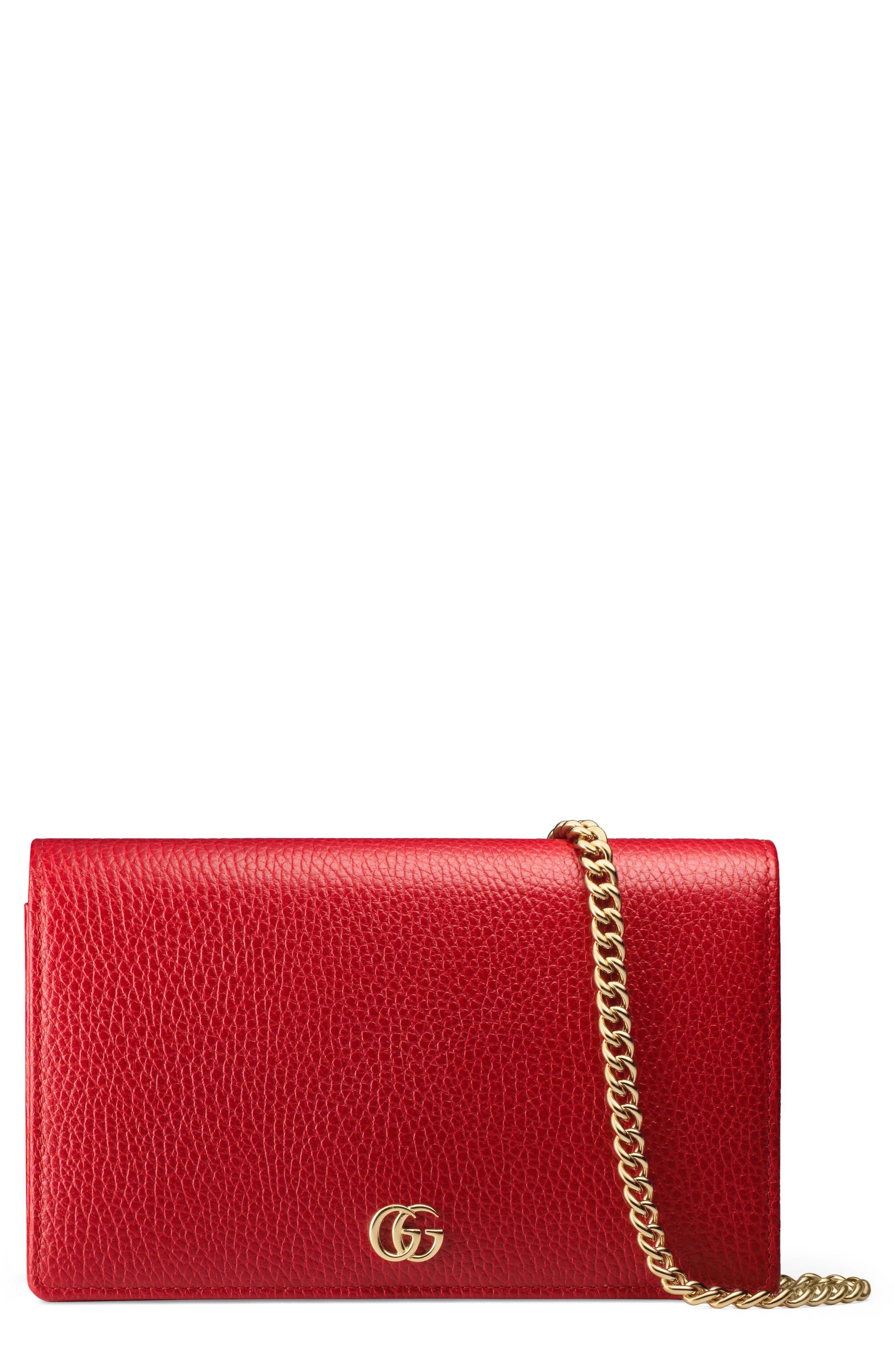 Gucci Petite Leather Wallet on a Chain Nordstrom