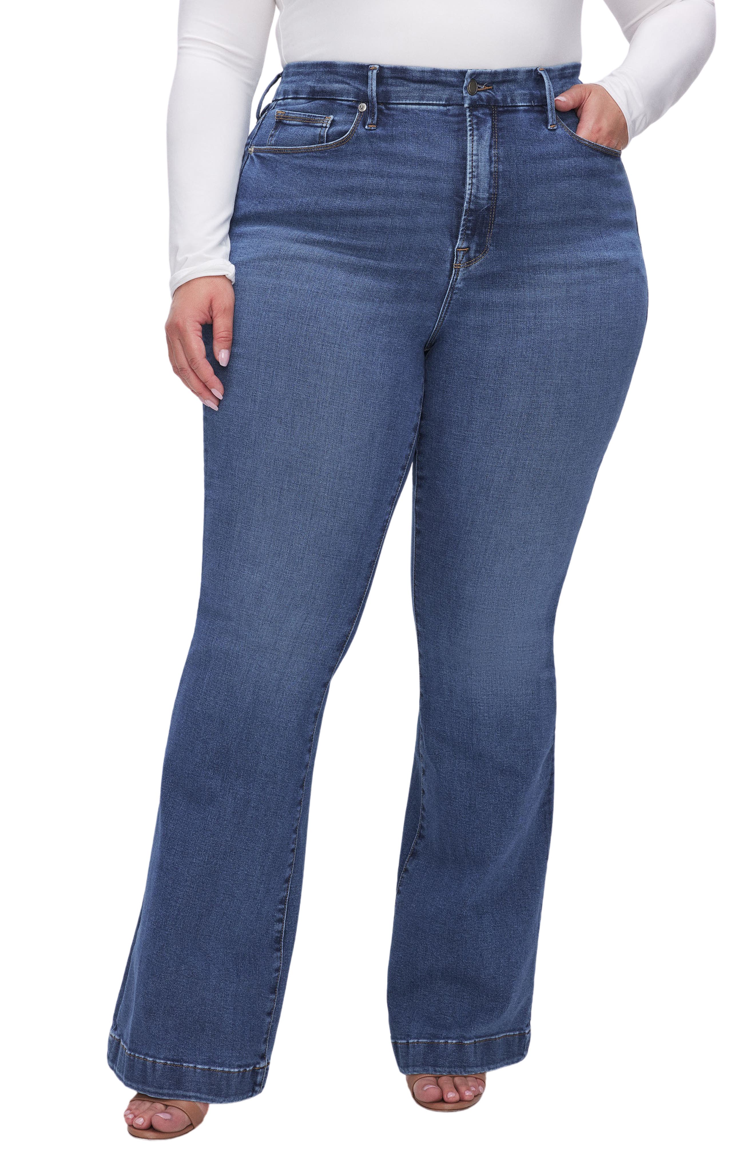 Good American Good Legs Flare Jeans Nordstrom