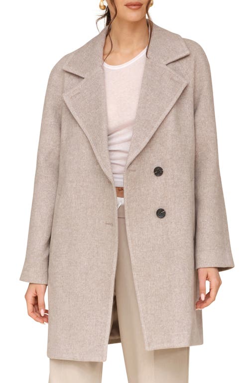 Shop Avec Les Filles Walker Notch Lapel Coat In Stone Grey