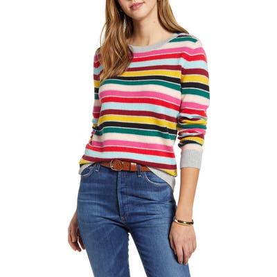 1901 Shoulder Button Cotton & Wool Blend Crewneck Sweater, Green