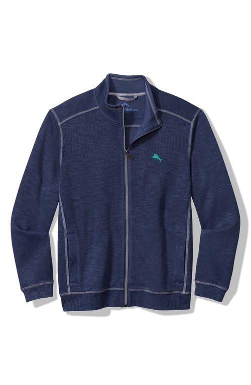 Shop Tommy Bahama Tobago Bay Knit Cotton & Lyocell Jacket In Island Navy