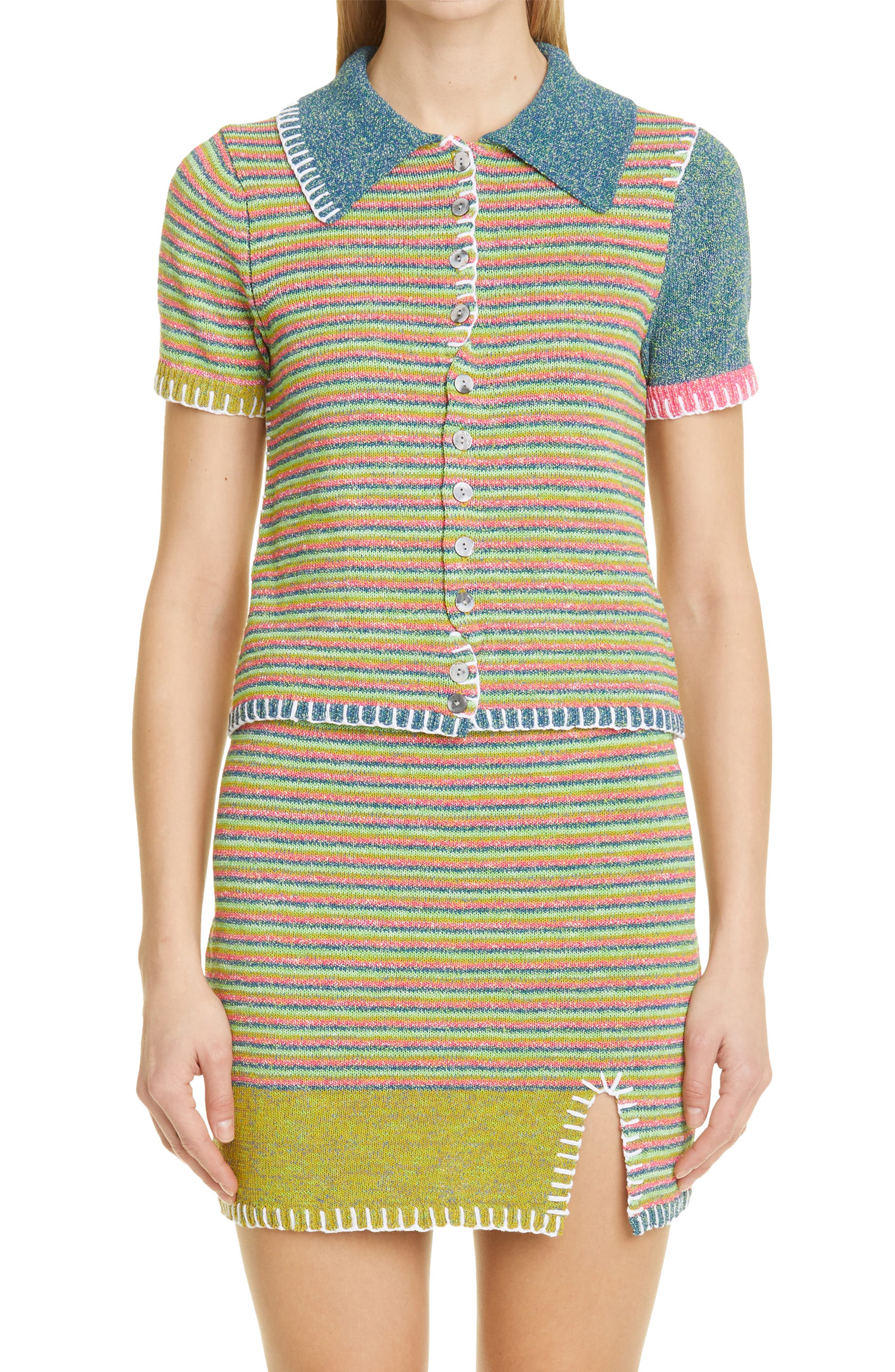 YanYan Romy Microstripe Short Sleeve 