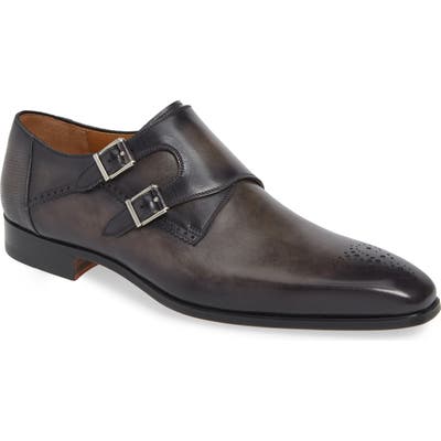 Magnanni Derek Double Monk Strap Shoe- Grey