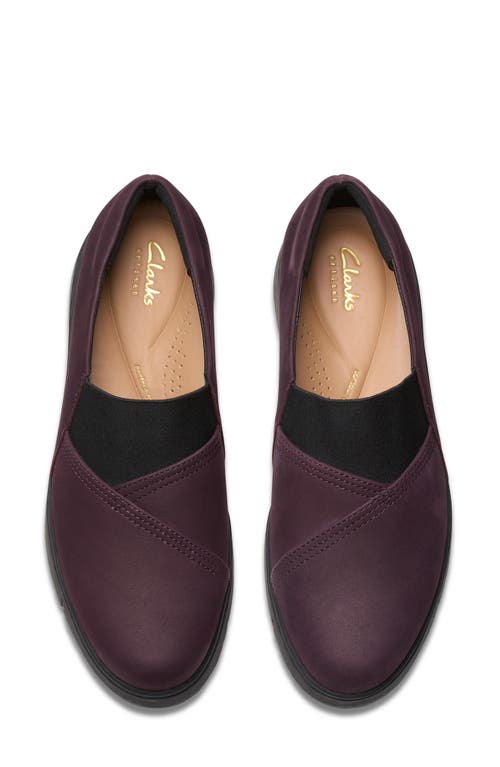 Clarksr Clarks(r) Loriini West Platform Wedge Loafer In Plum