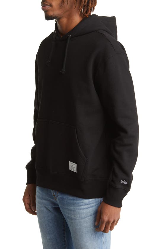 Alpha Industries Essential Quarter Zip Hoodie In Black
