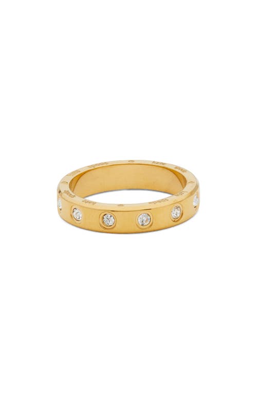 Shop Kate Spade New York Cubic Zirconia Band Ring In Clear/gold