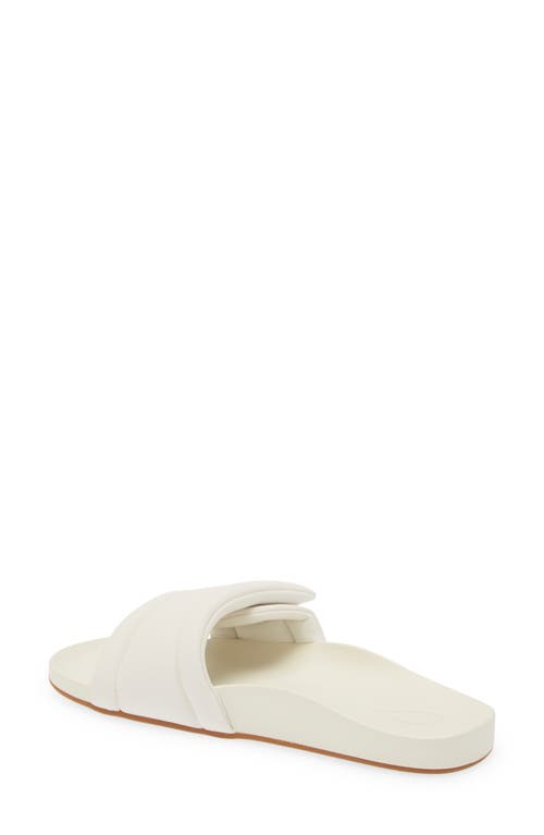 Shop Olukai Sunbeam Slide Sandal In Off White/off White