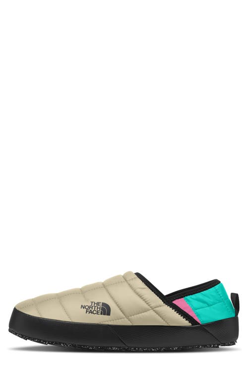 The North Face Thermoball Mule Slipper In Gravel/geyser Aqua