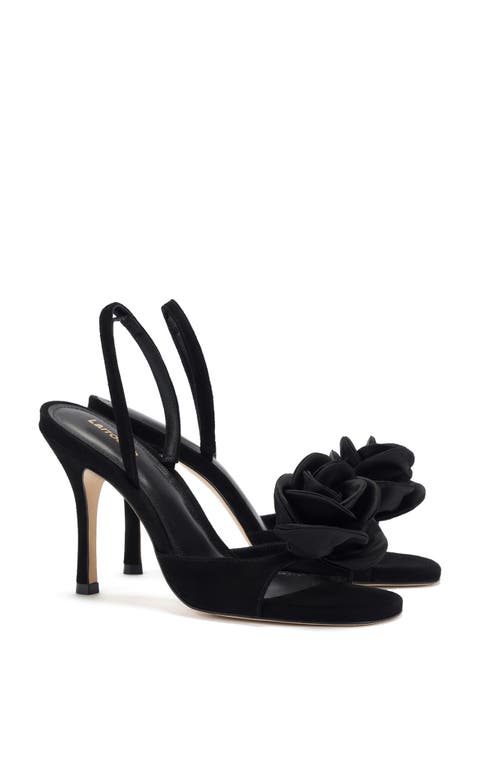 Shop Larroude Larroudé Salma Sandal In Black