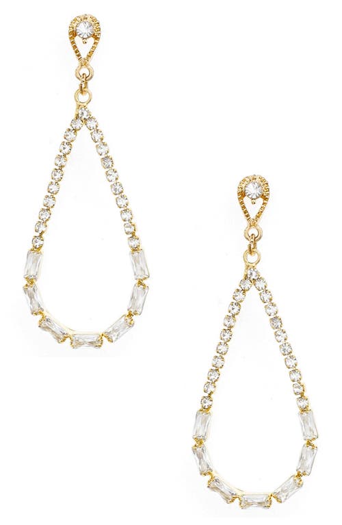 Ettika Crystal Teardrop Earrings in Gold at Nordstrom