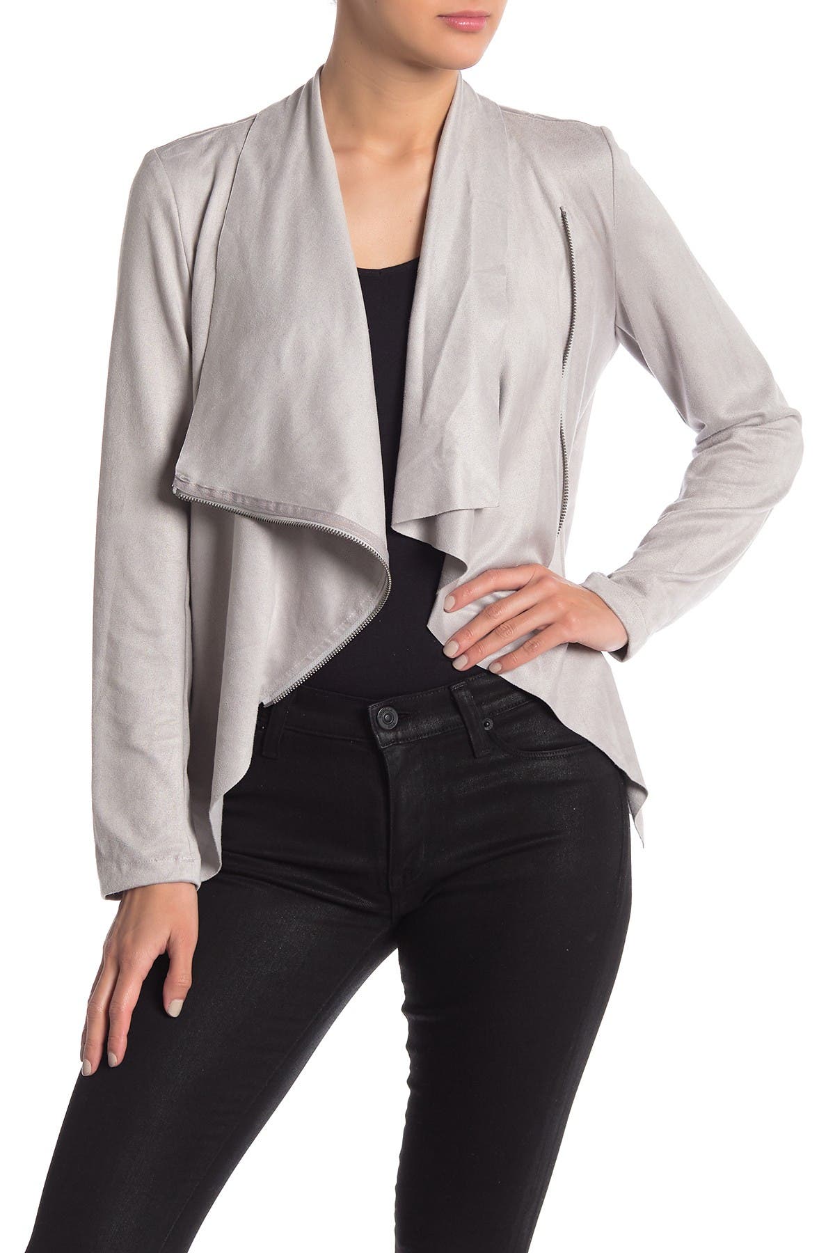 suede wrap jacket