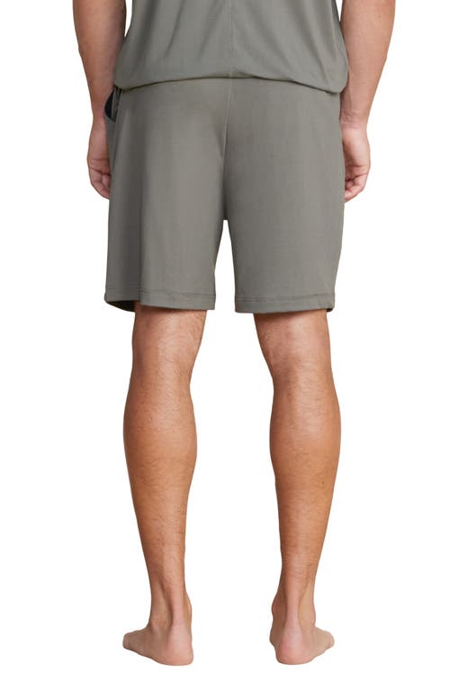 Shop Barefoot Dreams Butterchic Knit Heavy Shorts In Olive Branch