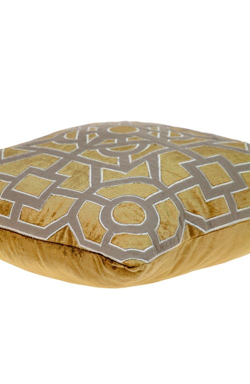 Parkland Collection Hazel Geometric Accent Pillow In Gold