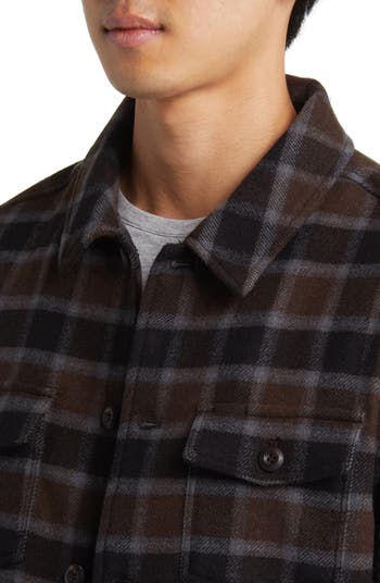 Mo Plaid Wool Blend Shirt Jacket