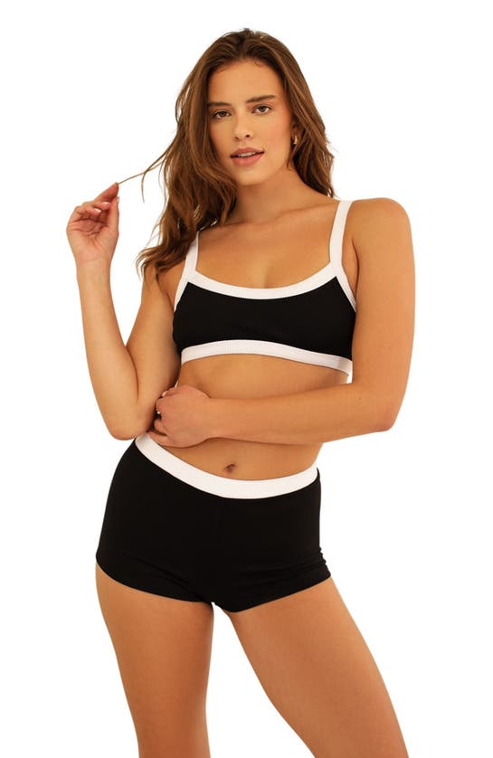 Shop Dippin Daisys Farrah Elastic Waist Booty Short In Black Rib