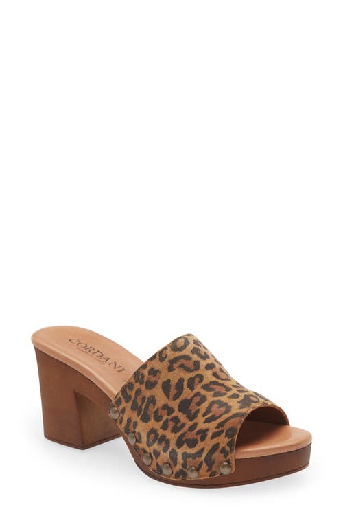 Cordani Whitley Block Heel Sandal in Caramel Jaguar
