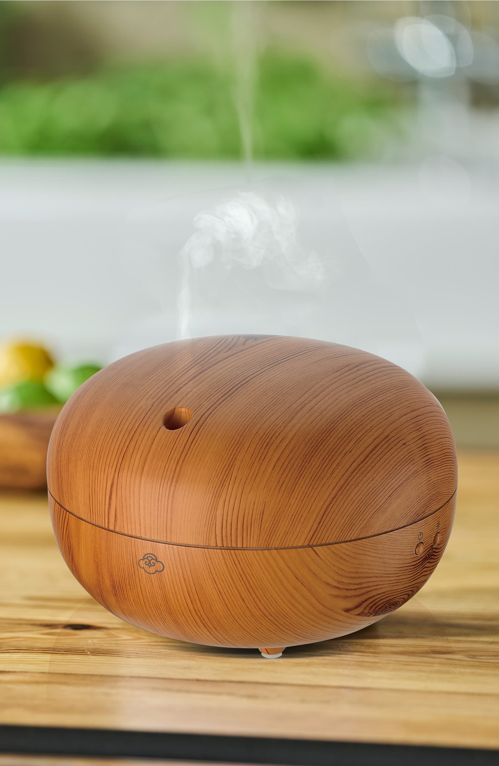 SERENE HOUSE Ultrasonic Cool Mist Macaron Aromatherapy Diffuser, Alternate, color, LIGHT WOOD