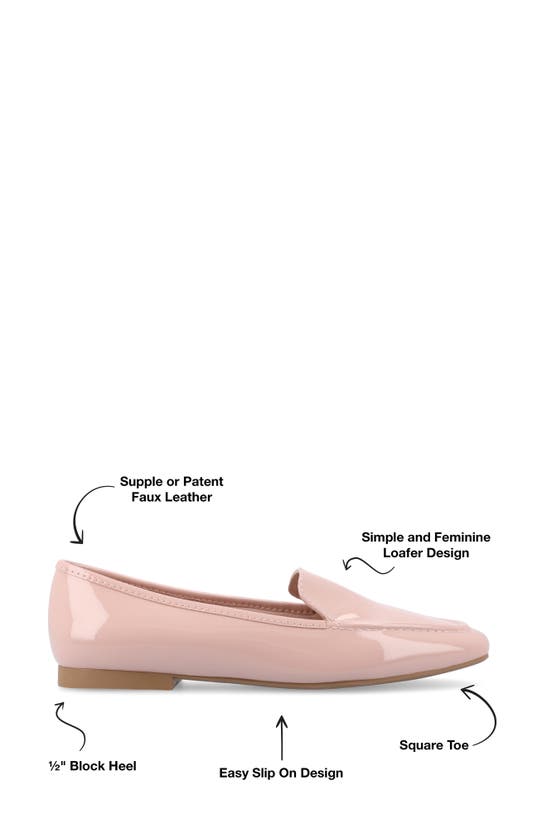 Journee Collection Tullie Womens Square Loafers In Patent/ Pink