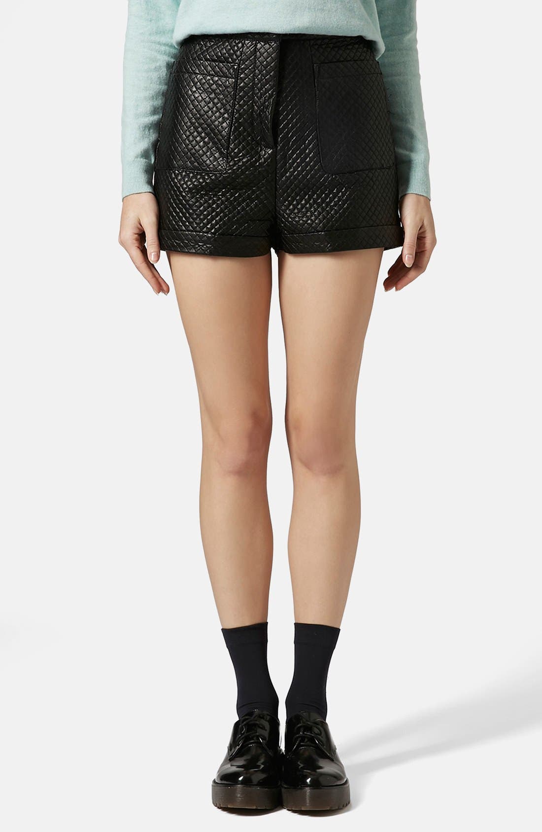Quilted Faux Leather Shorts Nordstrom