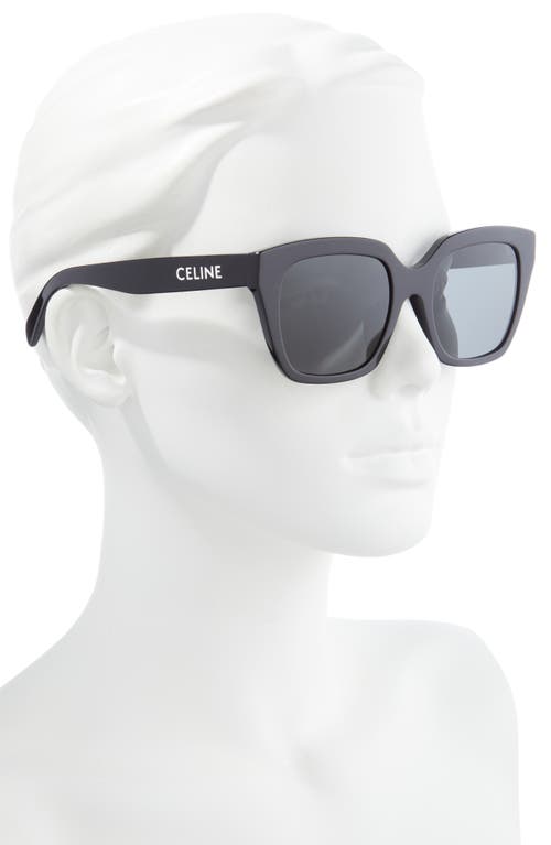 Celine Monochroms Cl 40198f 01a Butterfly Sunglasses In Shiny Black/smoke