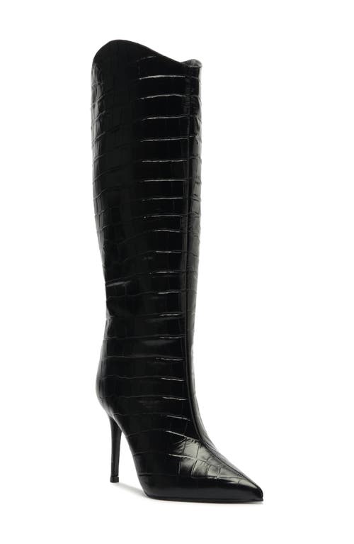 Shop Schutz Maryana Pointed Toe Knee High Boot In Black