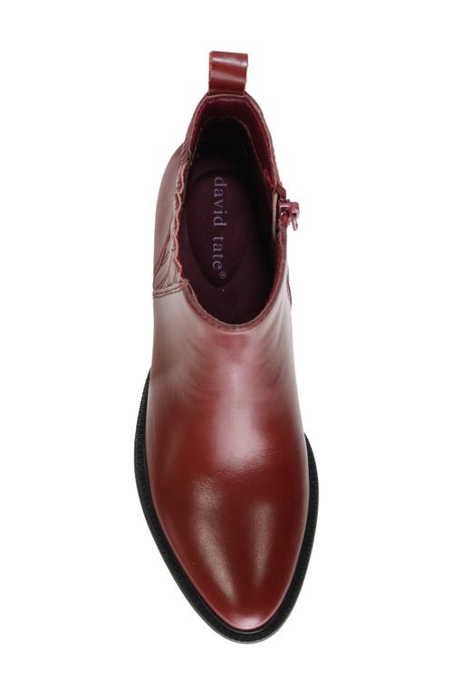 David Tate Focus Bootie In Red Nappa