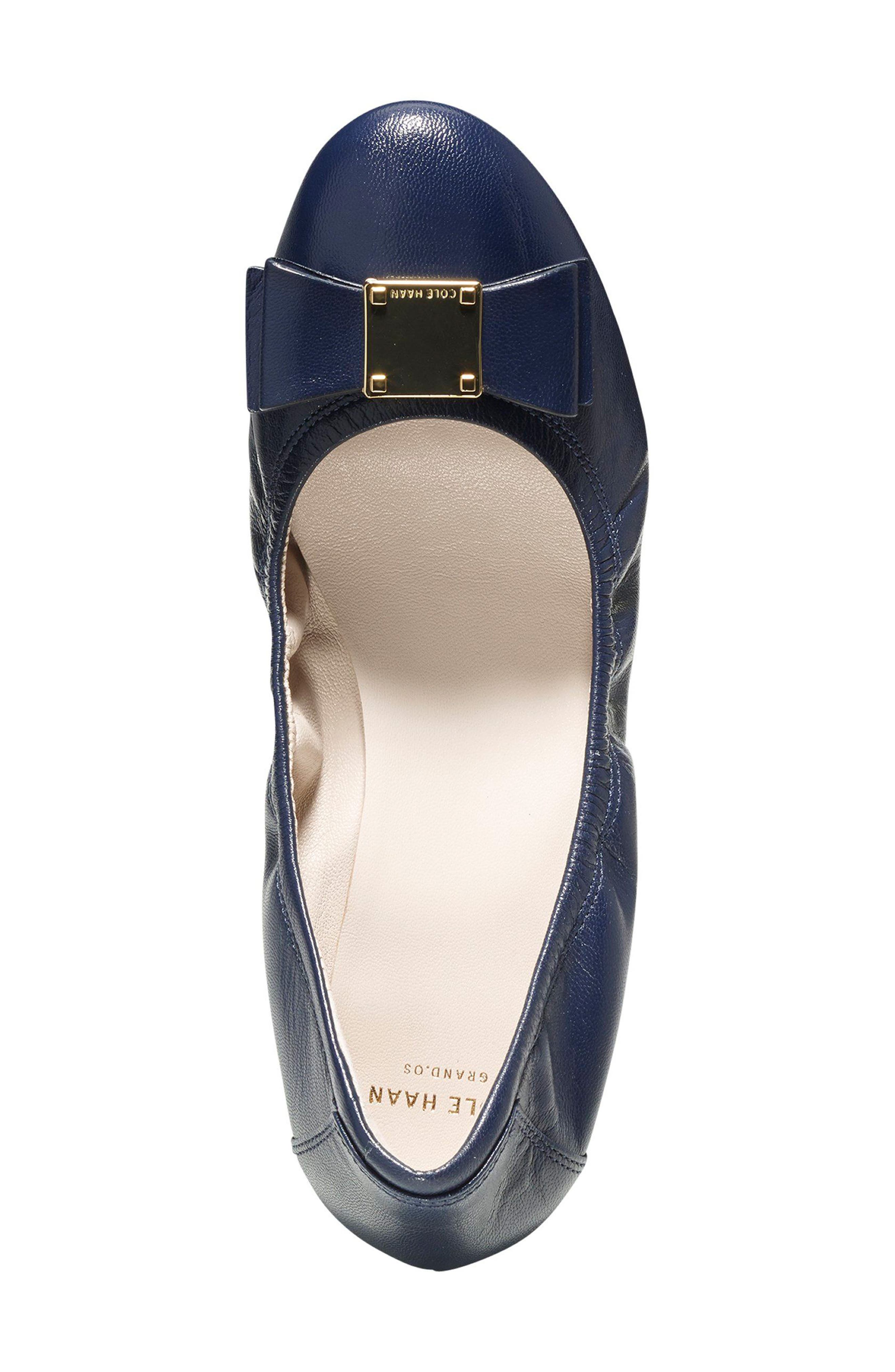 cole haan tali bow skimmer leather flats